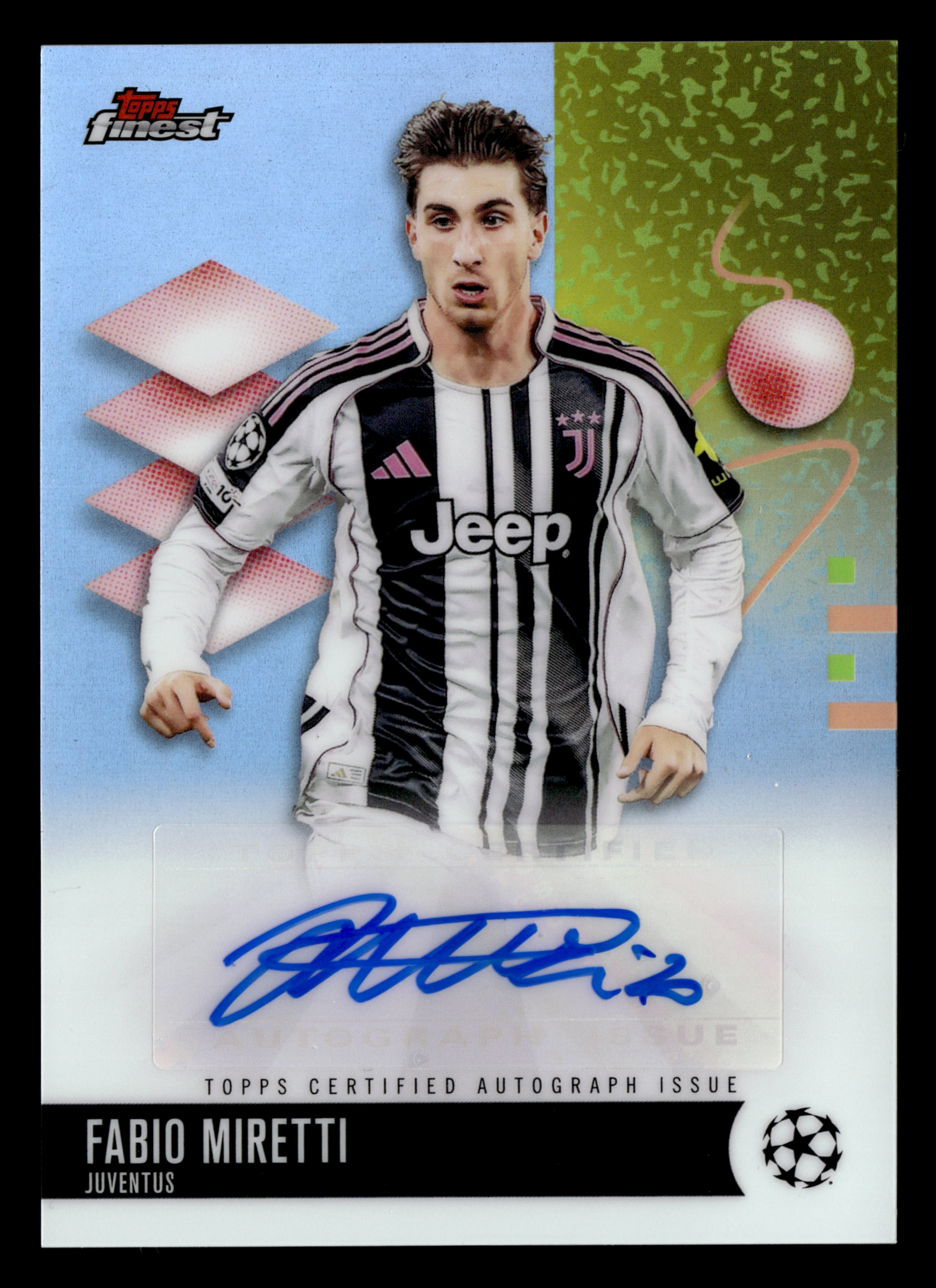 2025-26 Finest UEFA Club Competitions #BA-FA Fabio Miretti Base Autographs