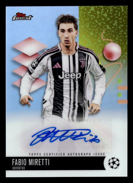 2025-26 Finest UEFA Club Competitions #BA-FA Fabio Miretti Base Autographs