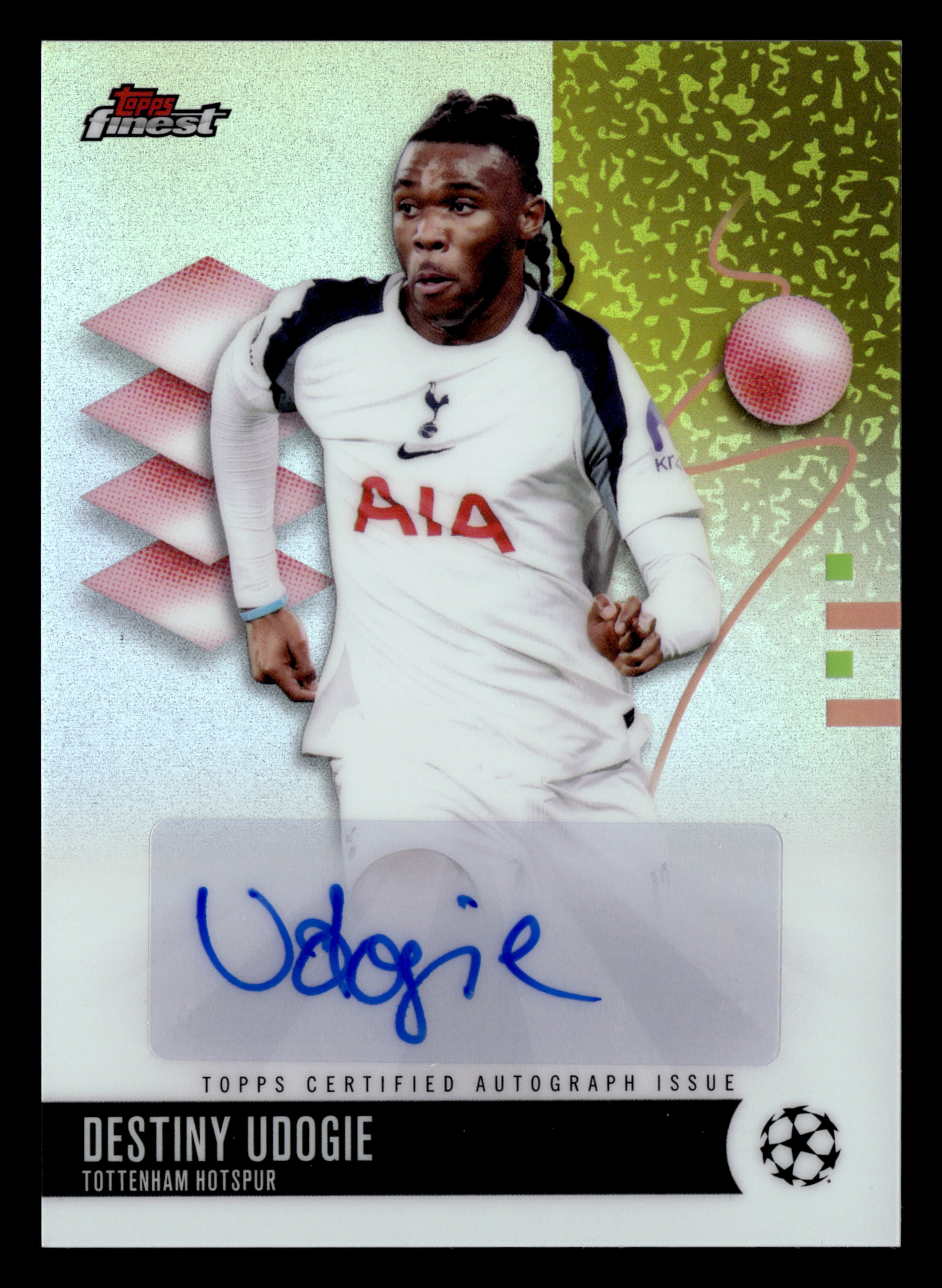 2025-26 Finest UEFA Club Competitions #BA-UD Destiny Udogie Base Autographs