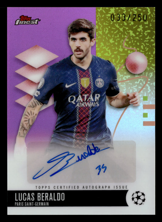 2025-26 Finest UCC #BA-LB Lucas Beraldo Base Autographs Pink Refractor #/250