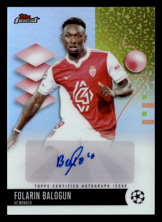 2025-26 Finest UEFA Club Competitions #BA-FB Folarin Balogun Base Autographs