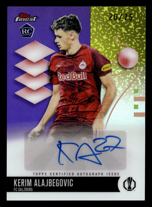 2025-26 Finest UCC #BA-KM Kerim Alajbegovic Base Auto Purple Refractor #/75