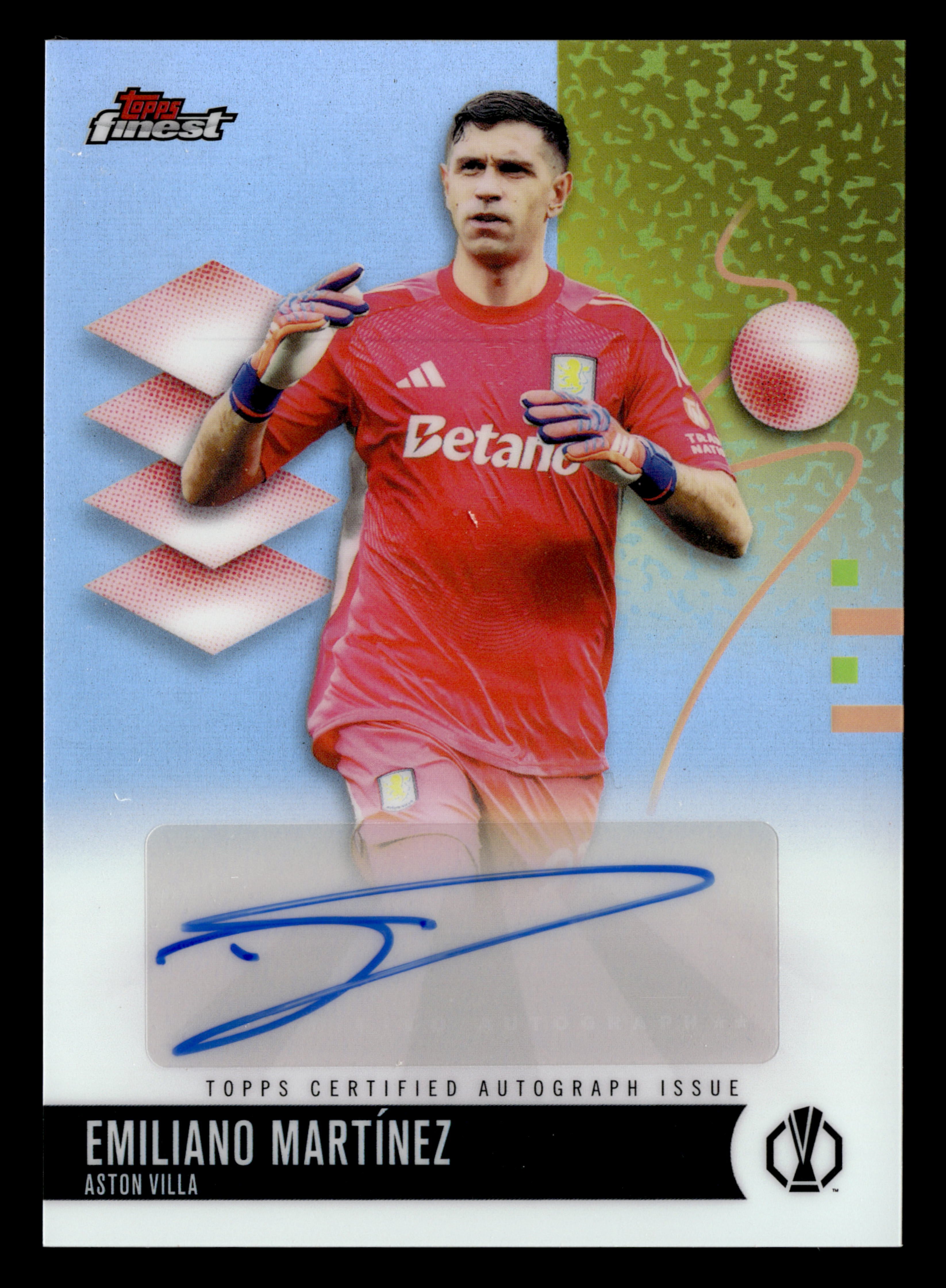2025-26 Finest UEFA Club Competitions #BA-EM Emiliano Martínez Base Autographs