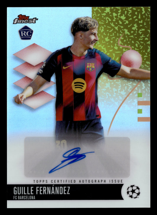 2025-26 Finest UEFA Club Competitions #BA-GF Guille Fernández Base Autographs