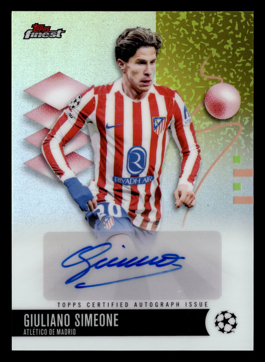 2025-26 Finest UEFA Club Competitions #BA-GS Giuliano Simeone Base Autographs