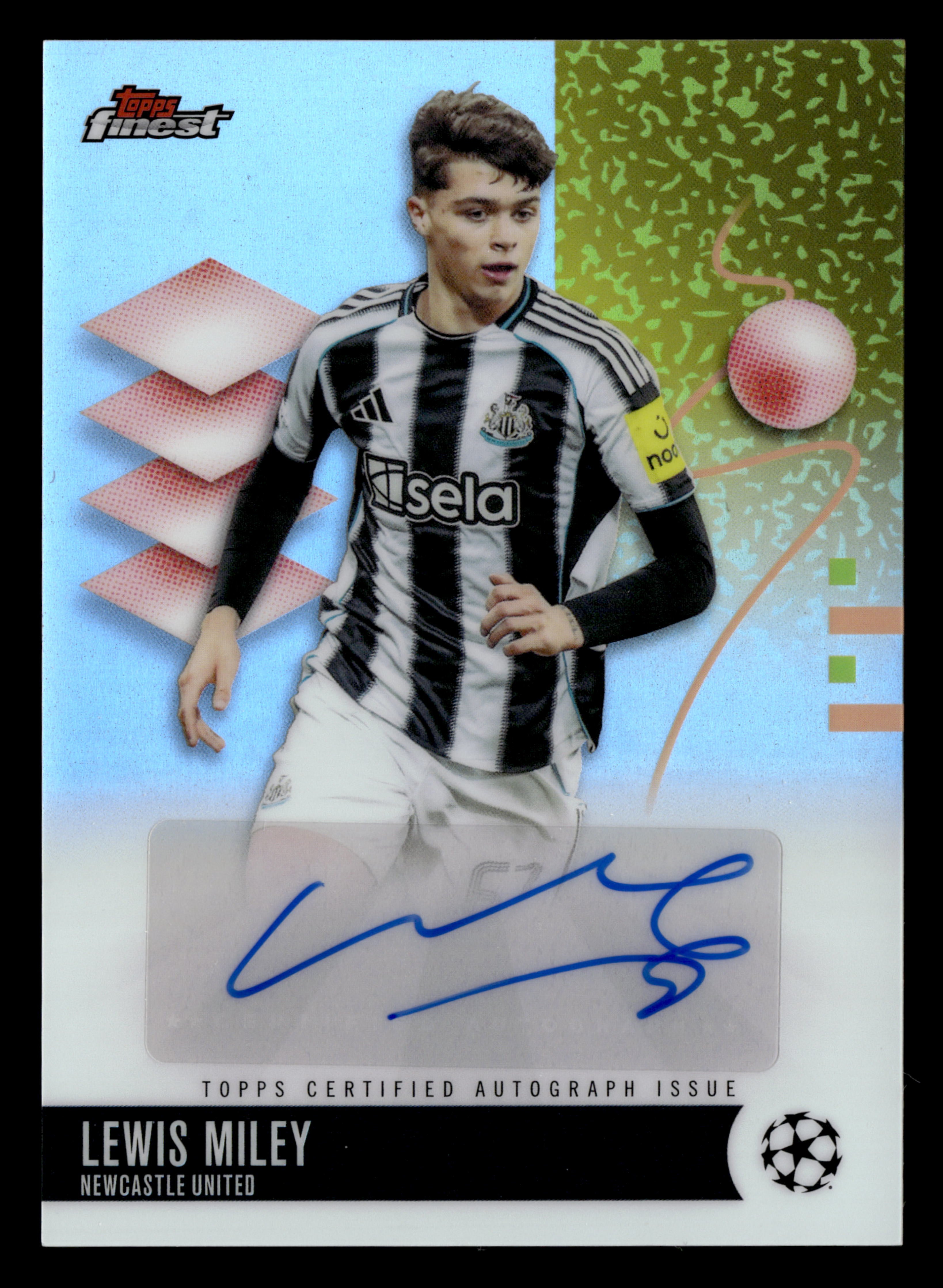 2025-26 Finest UEFA Club Competitions #BA-MY Lewis Miley Base Autographs