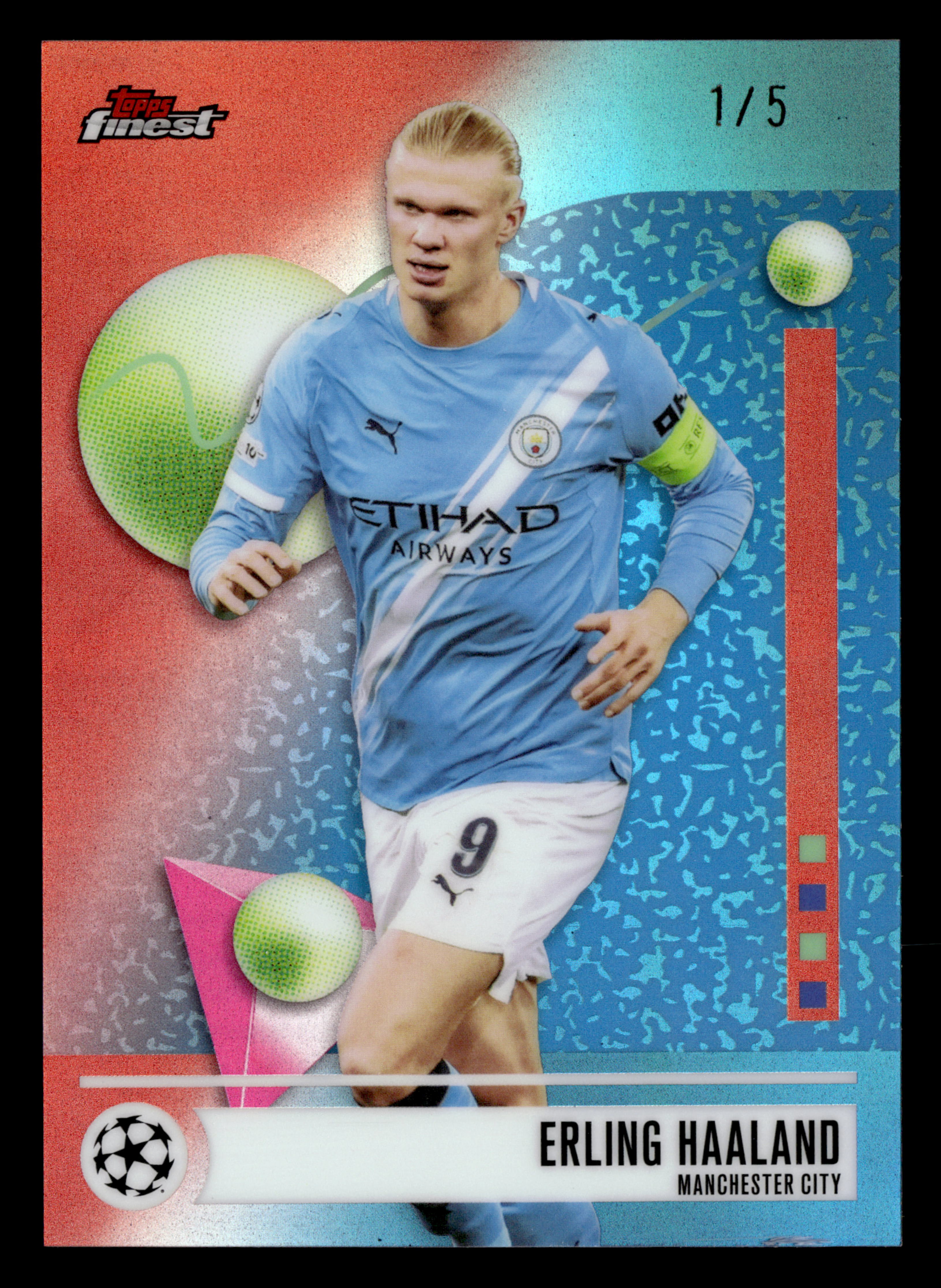 2025-26 Finest UEFA Club Competitions #152 Erling Haaland Red Refractor #/5