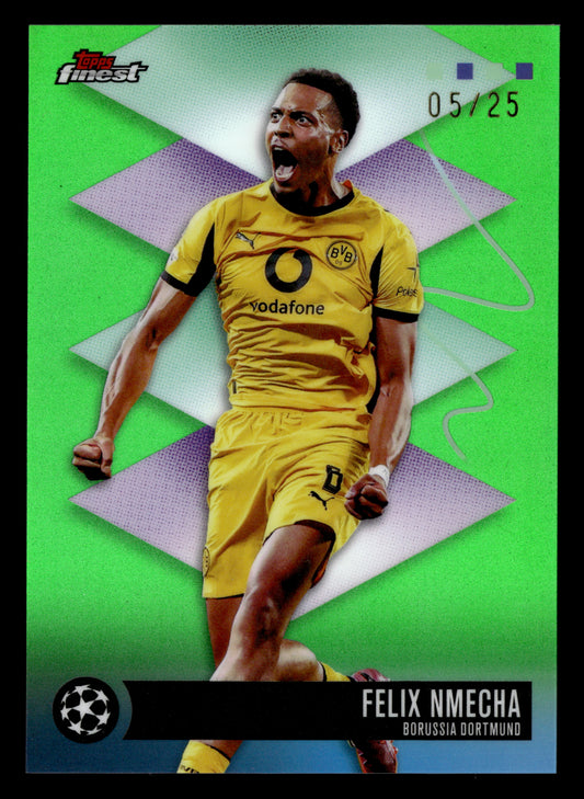 2025-26 Finest UEFA Club Competitions #434 Felix Nmecha Green Refractor #/25