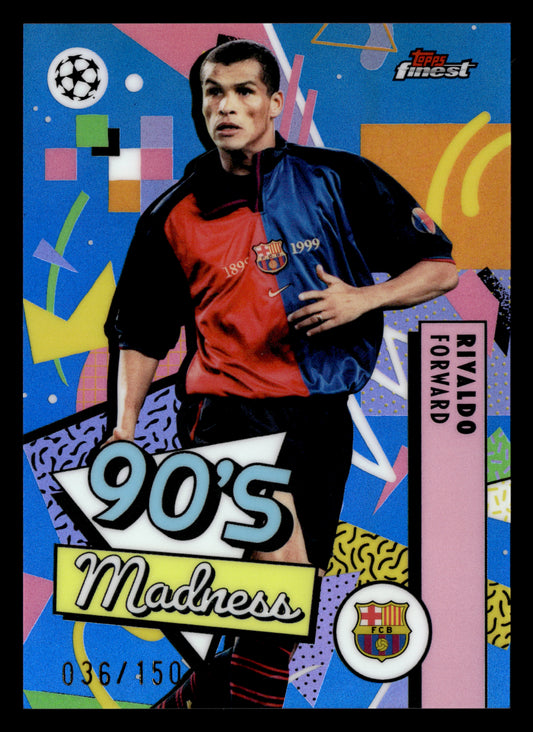 2025-26 Finest UCC #MAD-5 Rivaldo 90s Madness Blue Refractor #/150