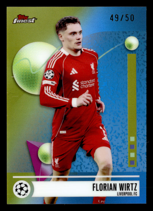 2025-26 Finest UEFA Club Competitions #193 Florian Wirtz Gold Refractor #/50