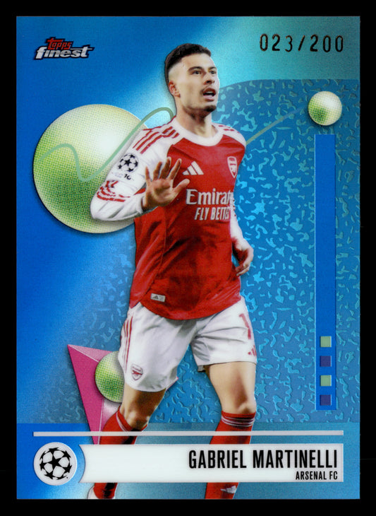 2025-26 Finest UCC #11 Gabriel Martinelli Blue Refractor #/200