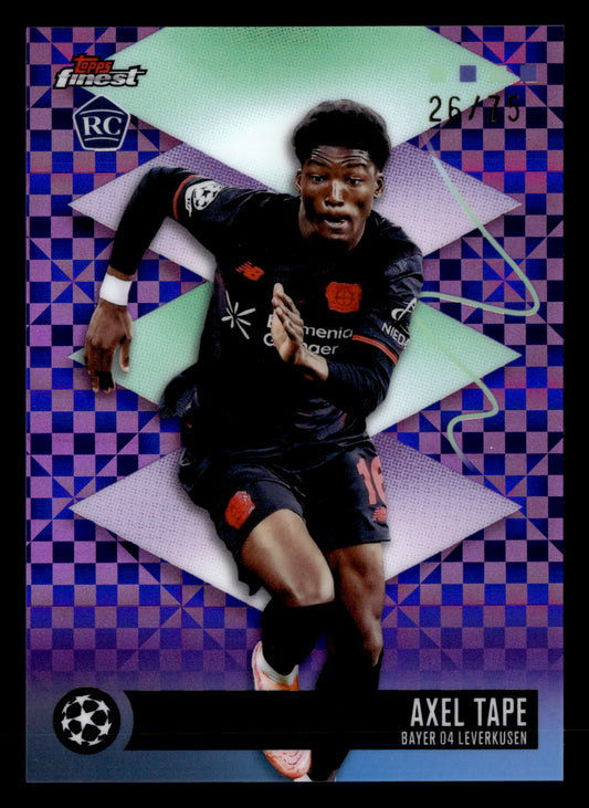 2025-26 Finest UCC #435 Axel Tape Purple Checkerboard Refractor #/75