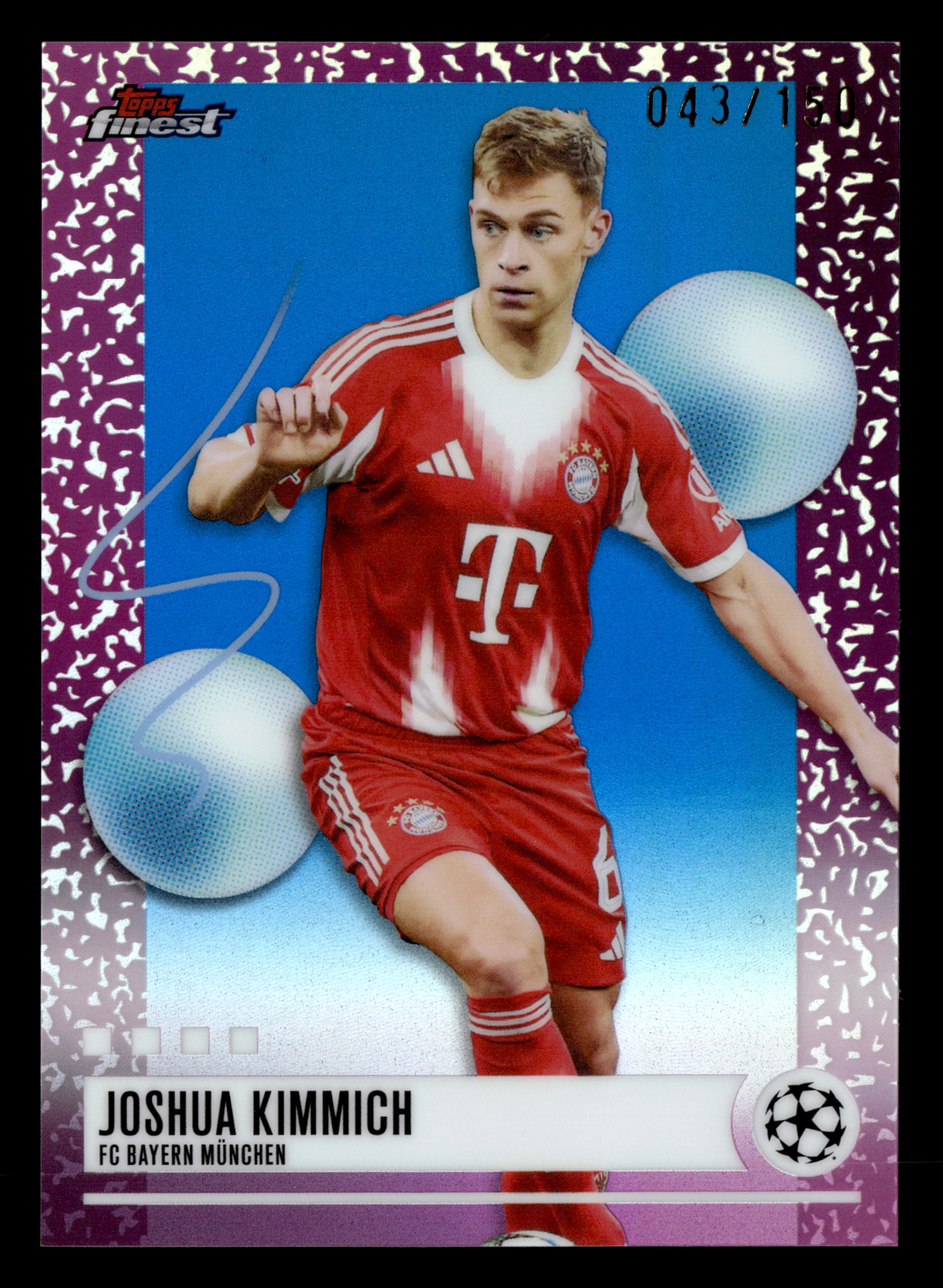 2025-26 Finest UEFA Club Competitions #294 Joshua Kimmich Blue Refractor #/150
