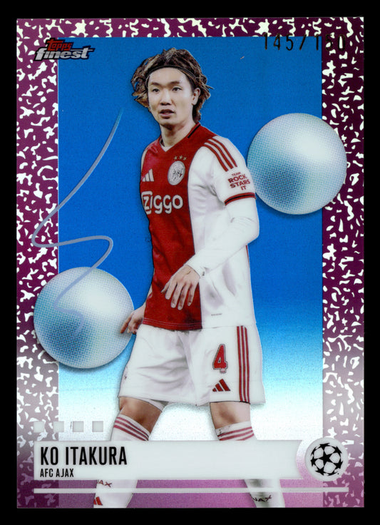 2025-26 Finest UEFA Club Competitions #212 Ko Itakura Blue Refractor #/150