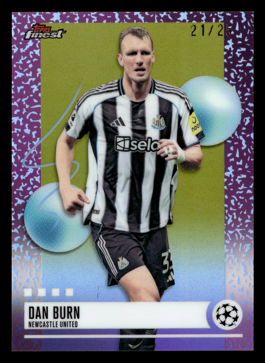 2025-26 Finest UEFA Club Competitions #400 Dan Burn Gold Refractor #/25