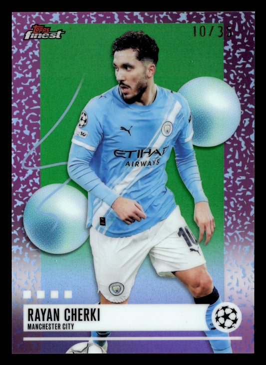 2025-26 Finest UEFA Club Competitions #355 Rayan Cherki Green Refractor #/35