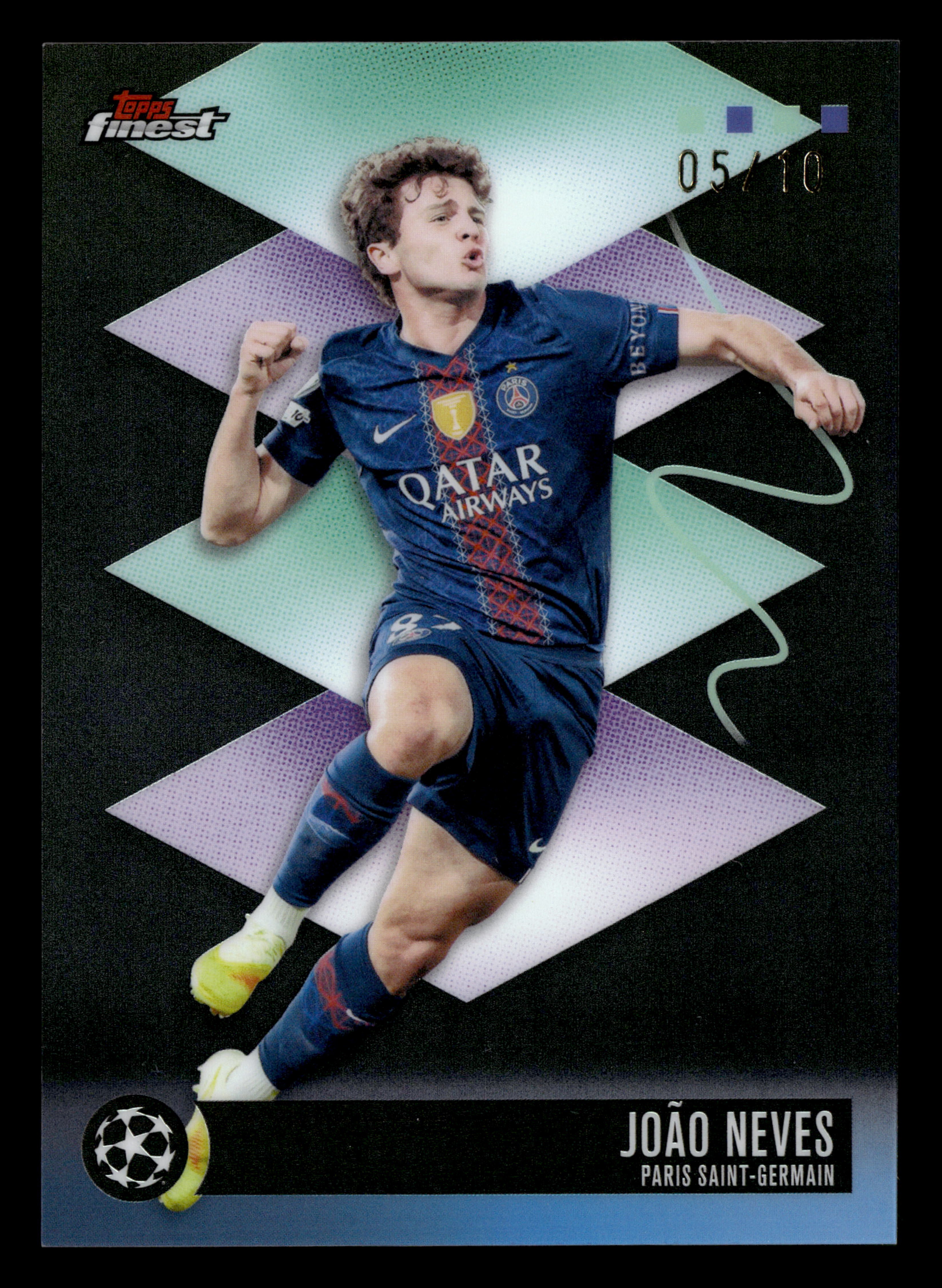 2025-26 Finest UEFA Club Competitions #596 João Neves Black Refractor #/10