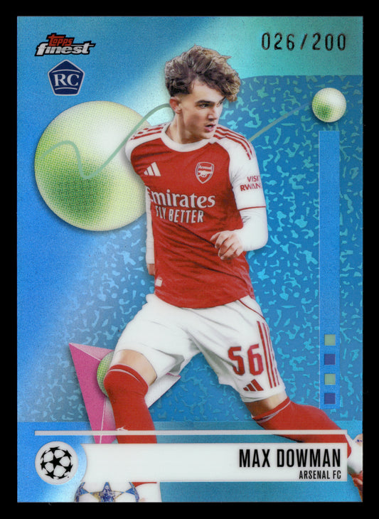 2025-26 Finest UEFA Club Competitions #56 Max Dowman Blue Refractor #/200