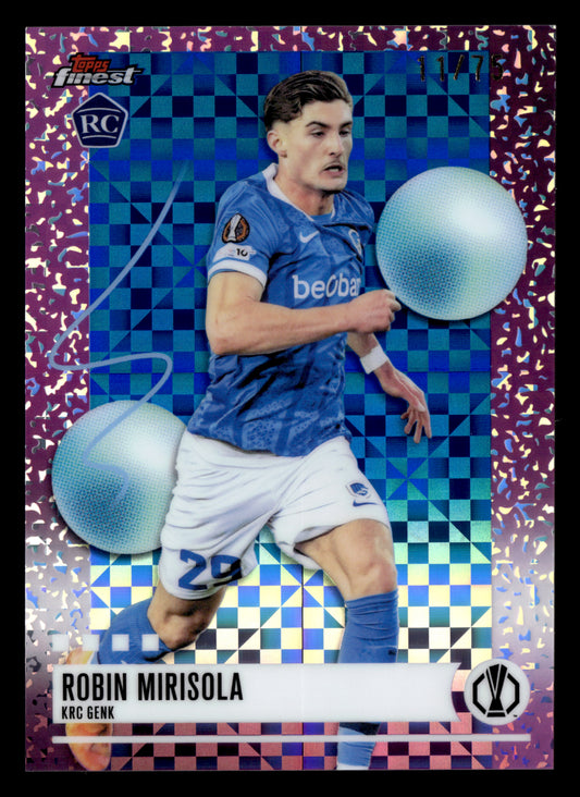 2025-26 Finest UCC #364 Robin Mirisola Blue Checkerboard Refractor #/75