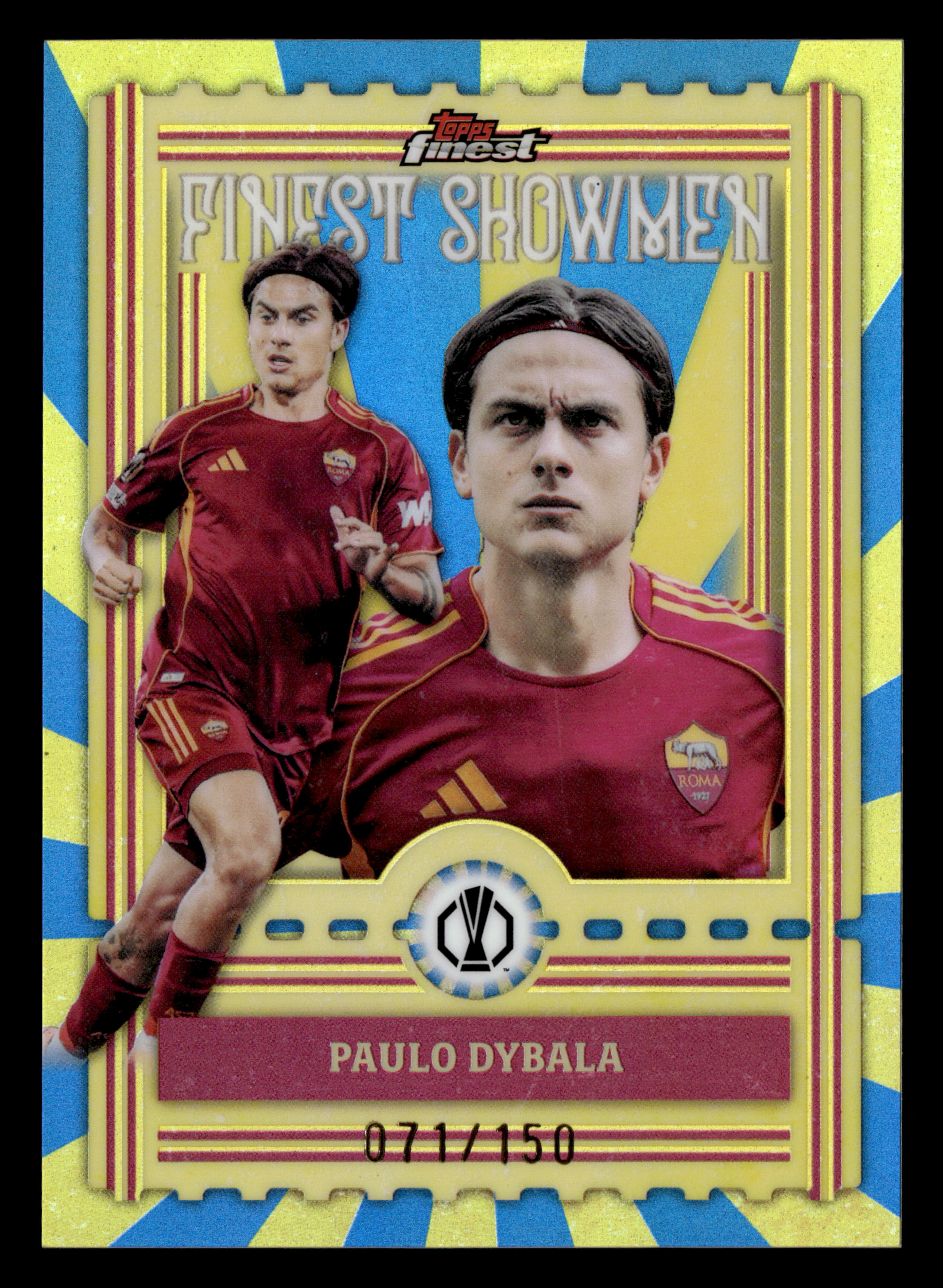 2025-26 Finest UCC #FS-20 Paulo Dybala Finest Showmen Blue Refractor #/150