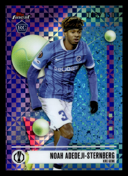 2025-26 Finest UCC #184 Noah Adedeji-Sternberg Purple Checkerboard #/150