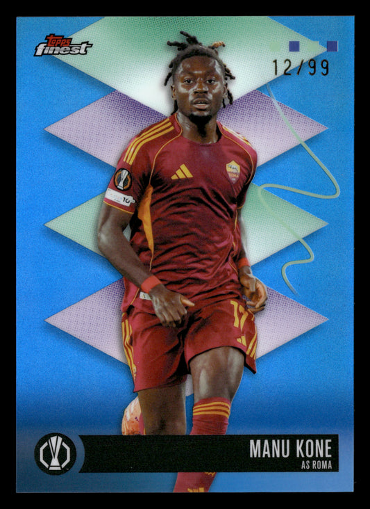 2025-26 Finest UEFA Club Competitions #427 Manu Kone Blue Refractor #/99