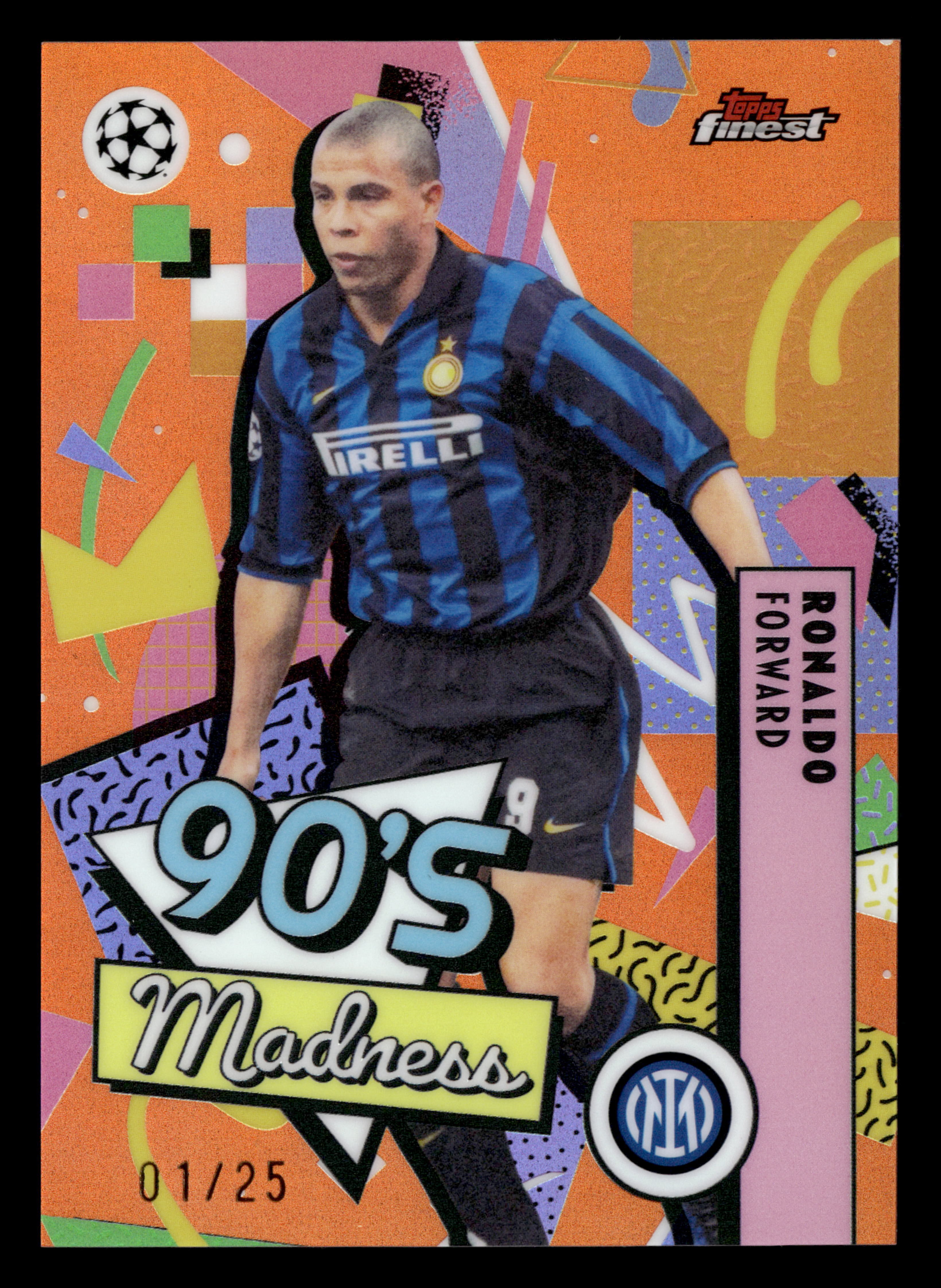 2025-26 Finest UCC #MAD-9 Ronaldo 90s Madness Orange Refractor #/25