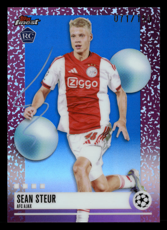 2025-26 Finest UEFA Club Competitions #283 Sean Steur Blue Refractor #/150
