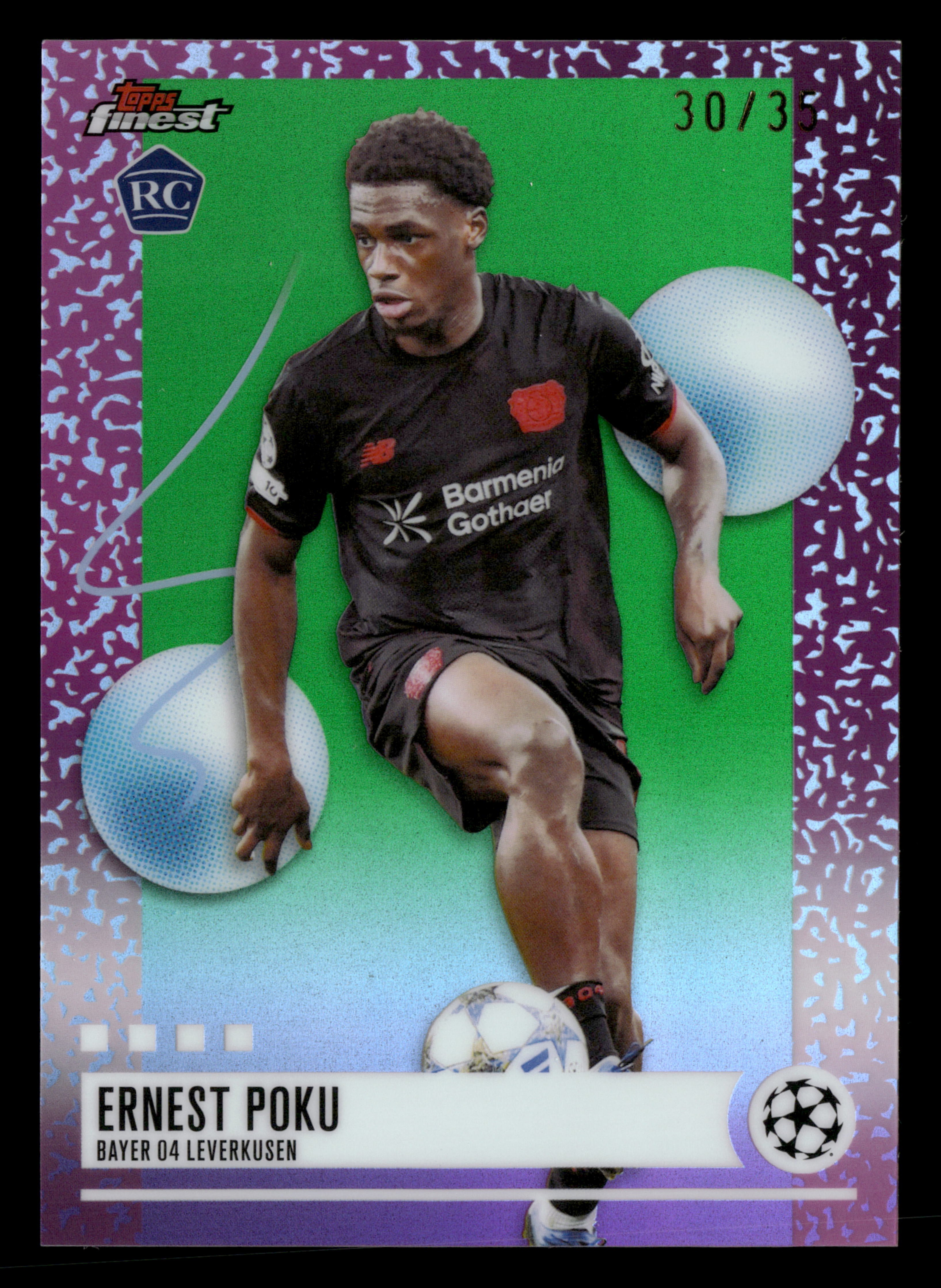 2025-26 Finest UEFA Club Competitions #241 Ernest Poku Green Refractor #/35