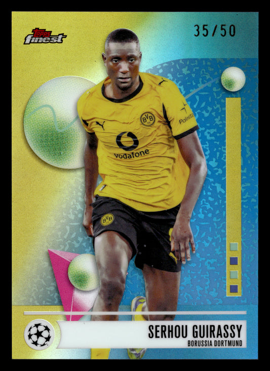 2025-26 Finest UEFA Club Competitions #32 Serhou Guirassy Gold Refractor #/50