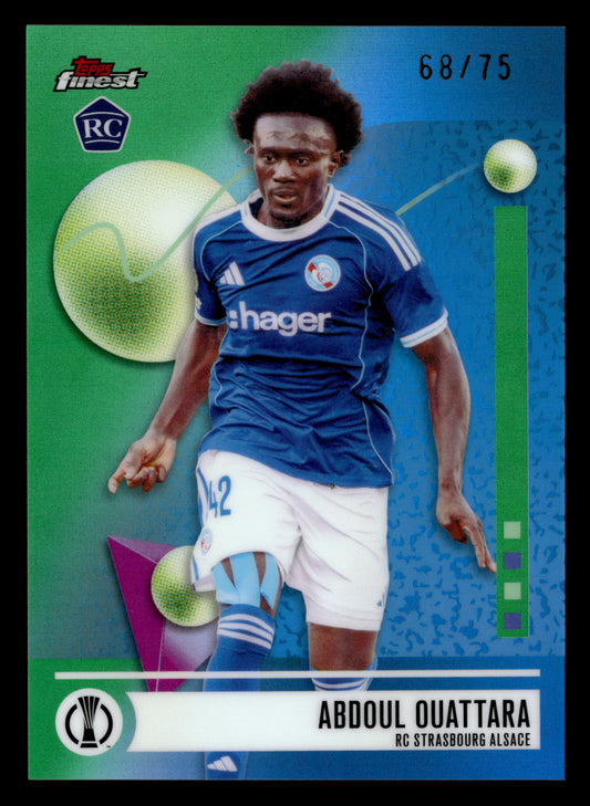 2025-26 Finest UEFA Club Competitions #143 Abdoul Ouattara Green Refractor #/75