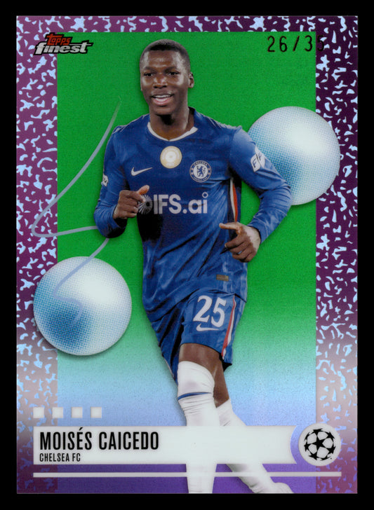 2025-26 Finest UEFA Club Competitions #255 Moisés Caicedo Green Refractor #/35