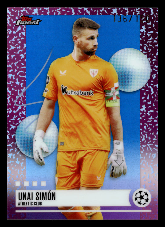 2025-26 Finest UEFA Club Competitions #209 Unai Simón Blue Refractor #/150