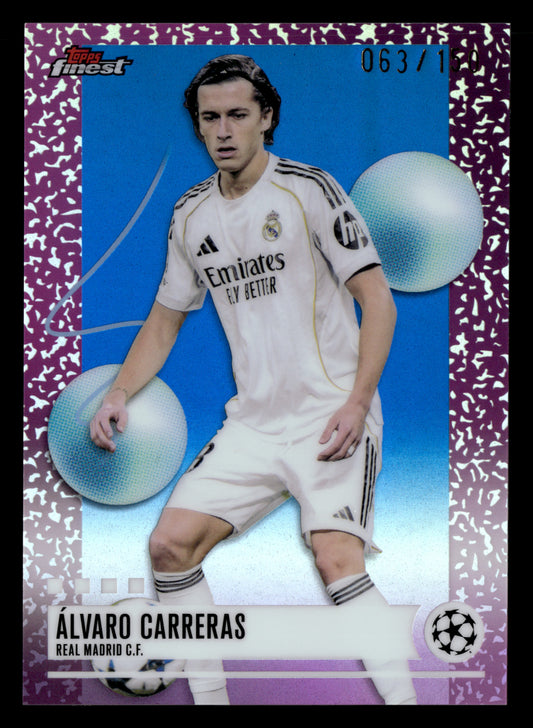 2025-26 Finest UEFA Club Competitions #335 Álvaro Carreras Blue Refractor #/150