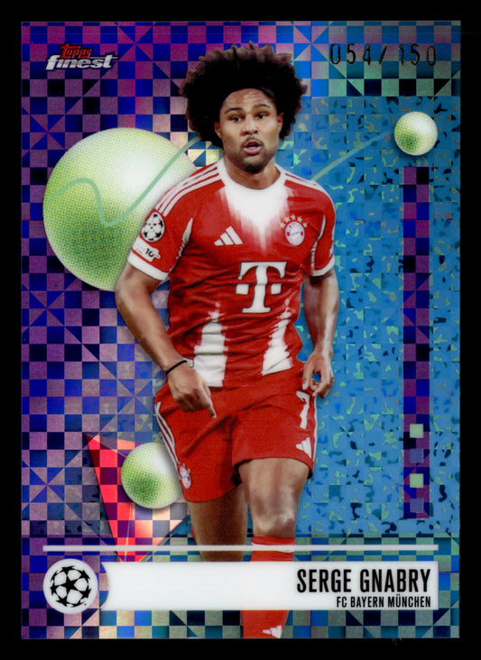 2025-26 Finest UCC #73 Serge Gnabry Purple Checkerboard Refractor #/150
