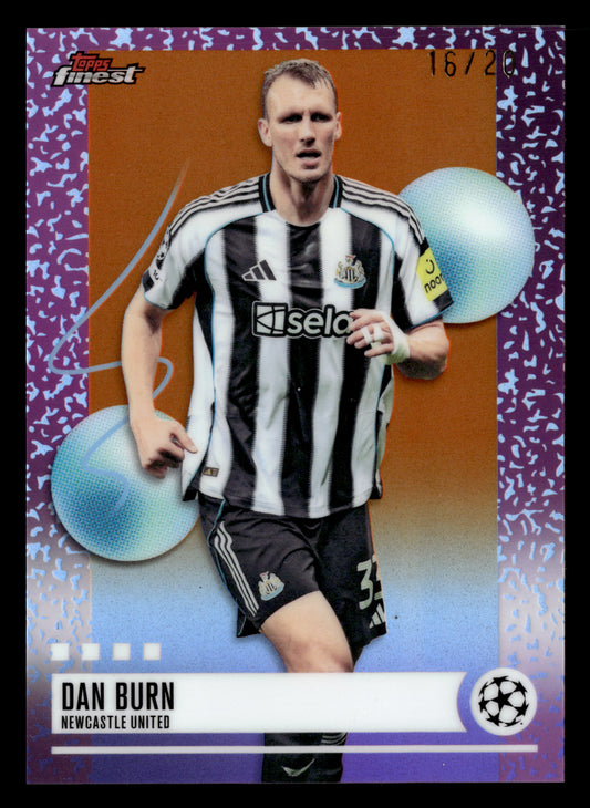 2025-26 Finest UEFA Club Competitions #400 Dan Burn Orange Refractor #/20