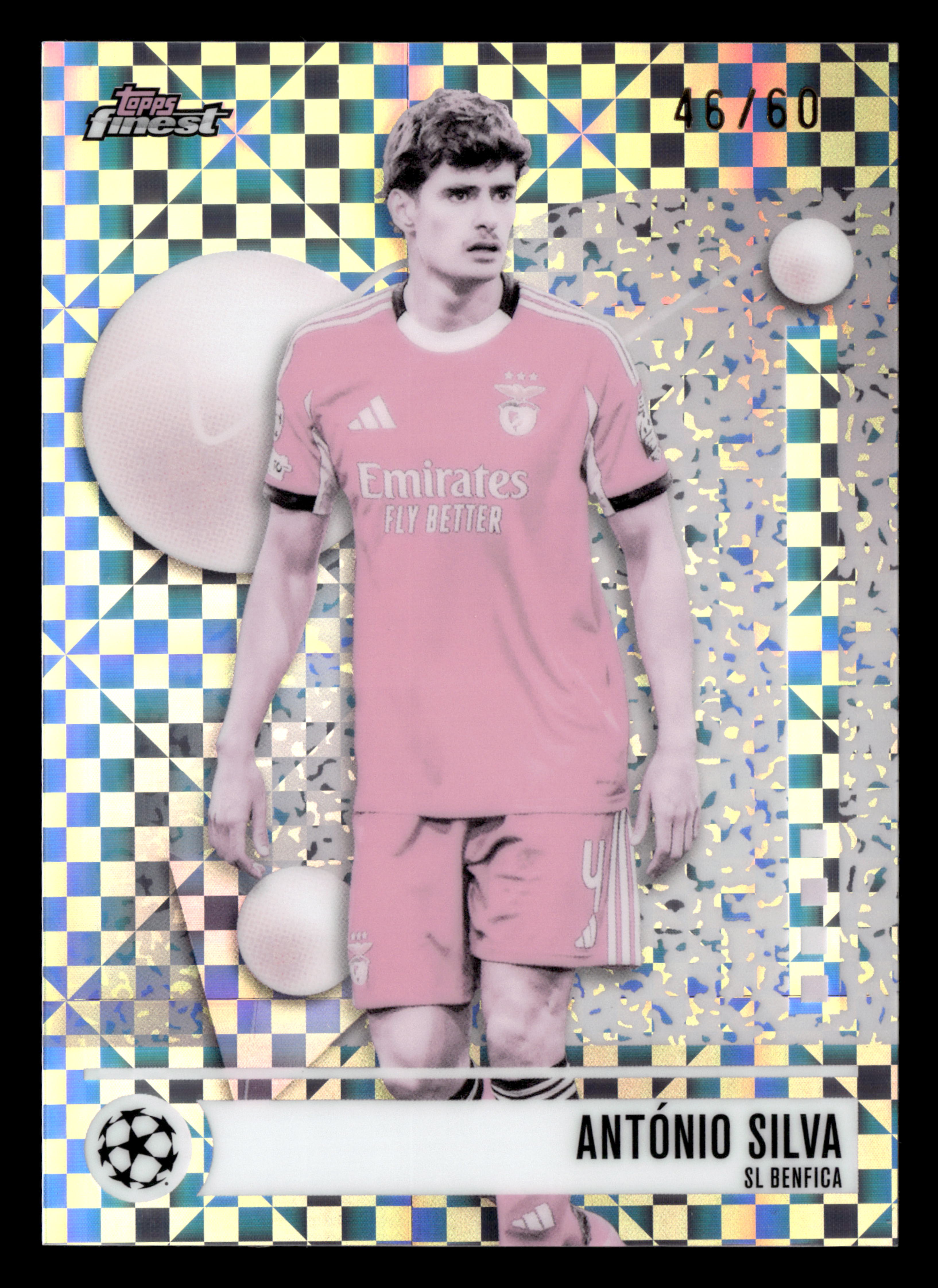 2025-26 Finest UCC #173 António Silva Pearl Checkerboard Refractor #/60