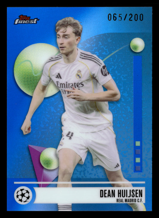 2025-26 Finest UEFA Club Competitions #118 Dean Huijsen Blue Refractor #/200
