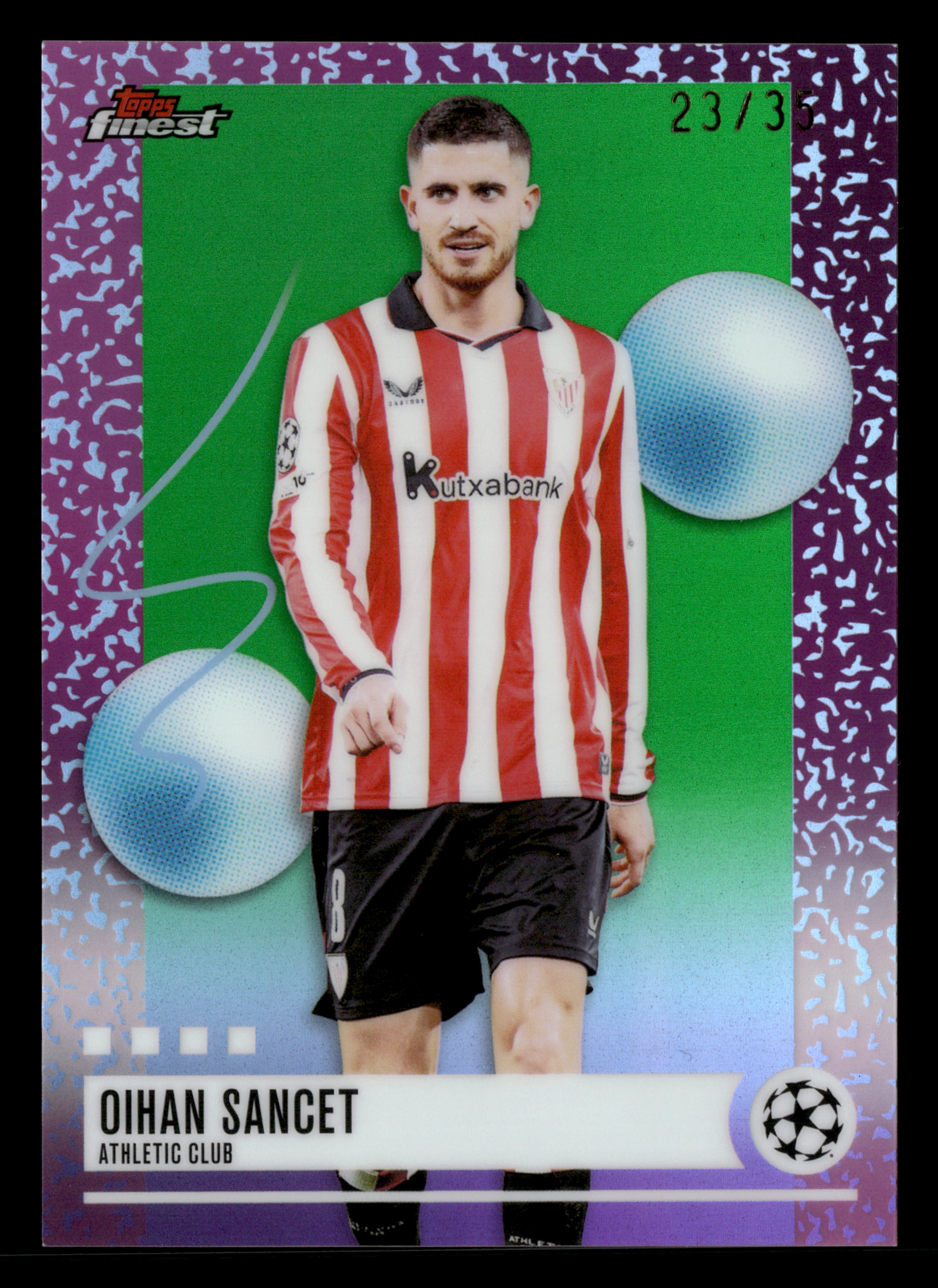 2025-26 Finest UEFA Club Competitions #277 Oihan Sancet Green Refractor #/35