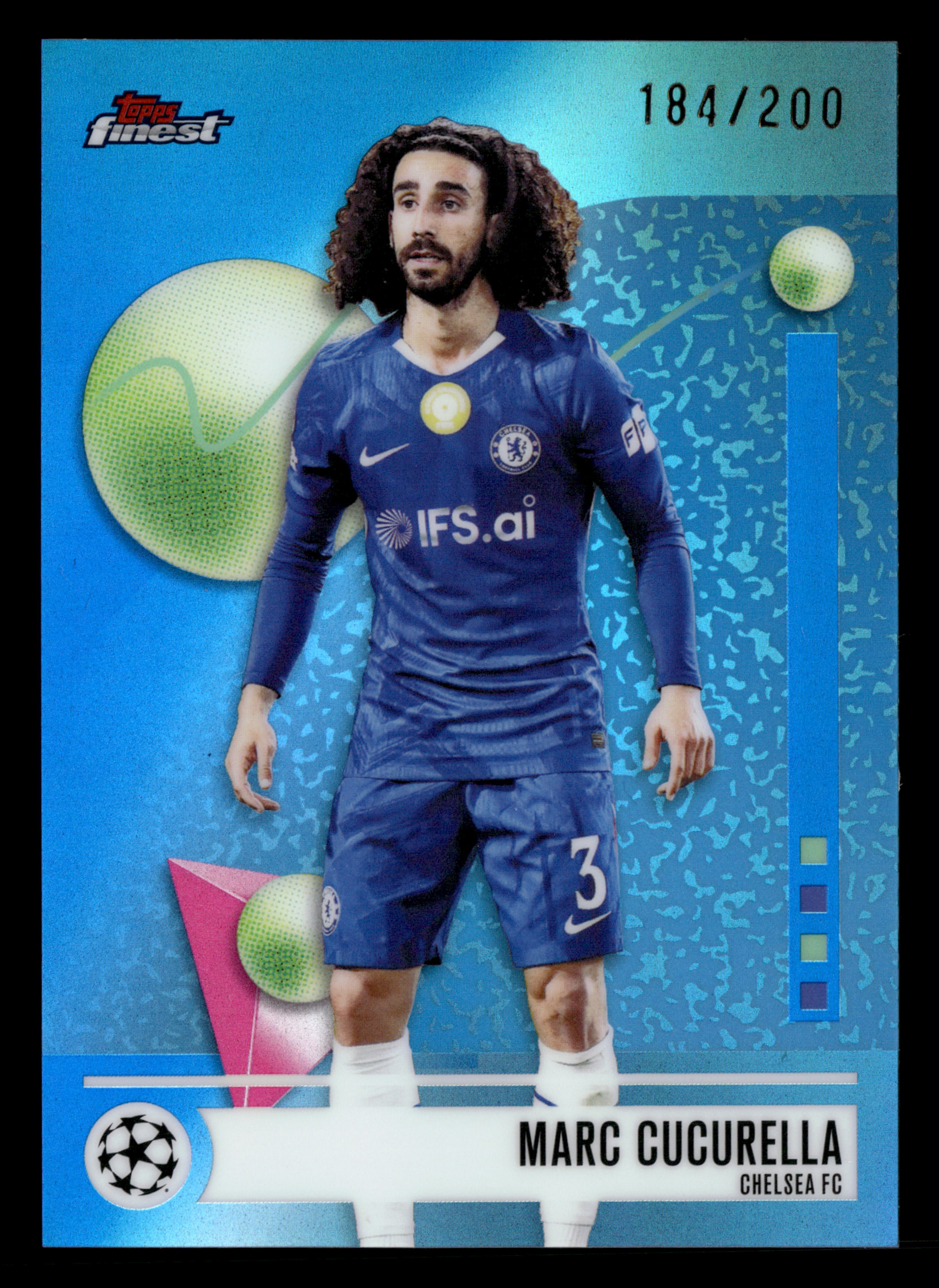 2025-26 Finest UEFA Club Competitions #67 Marc Cucurella Blue Refractor #/200