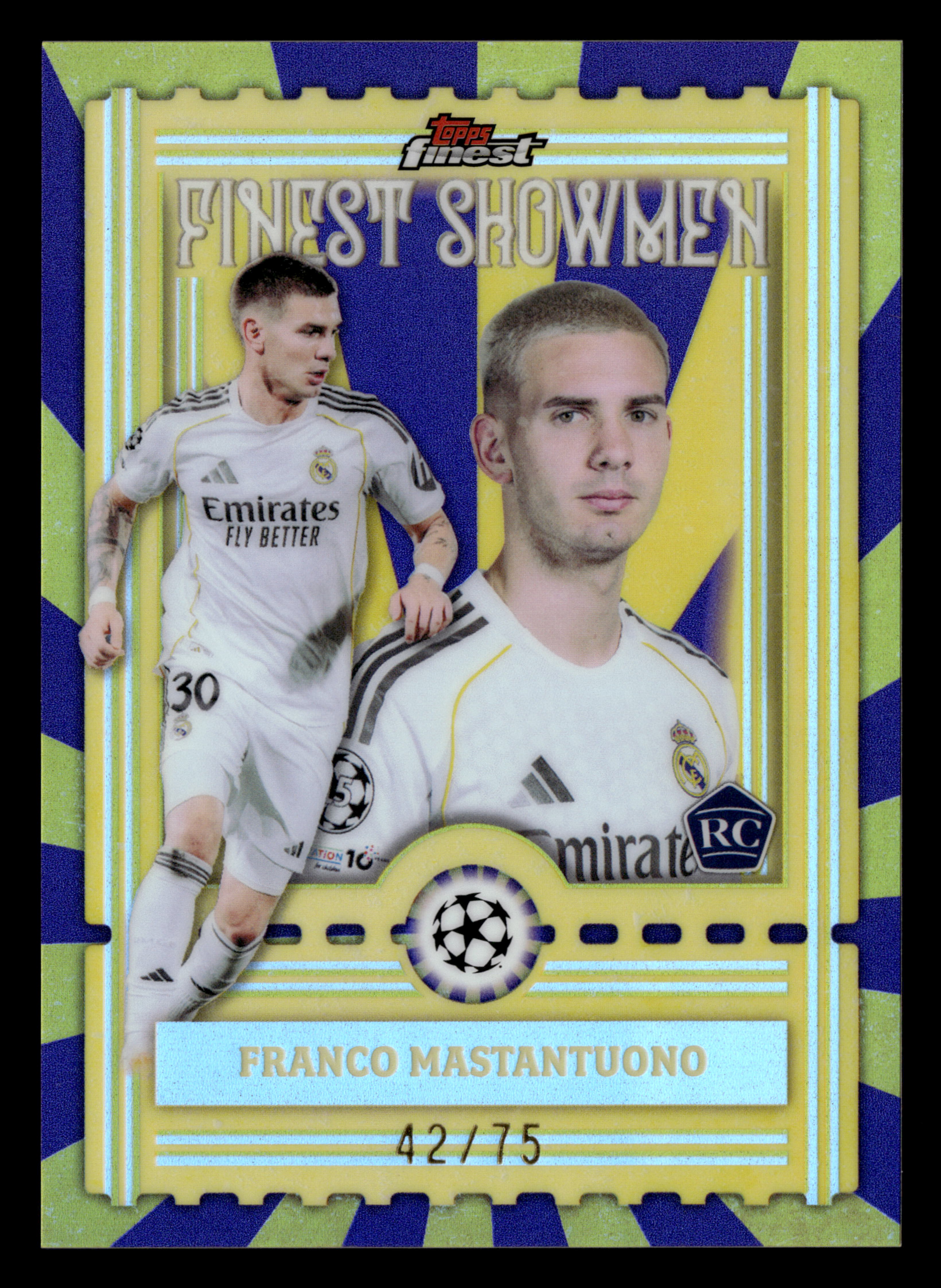 2025-26 Finest UCC #FS-24 Franco Mastantuono FS Purple Refractor #/75