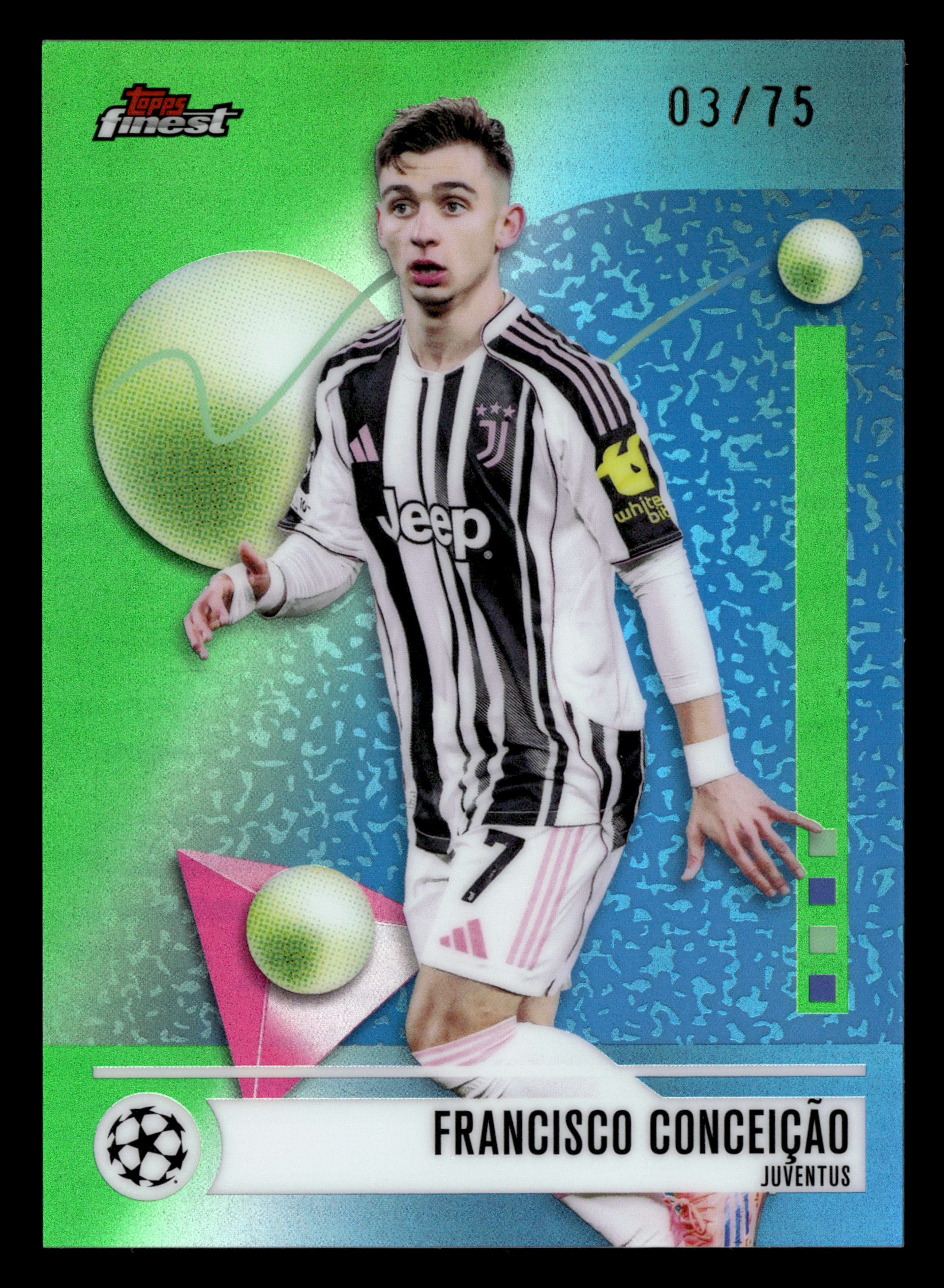 2025-26 Finest UCC #192 Francisco Conceição Green Refractor #/75