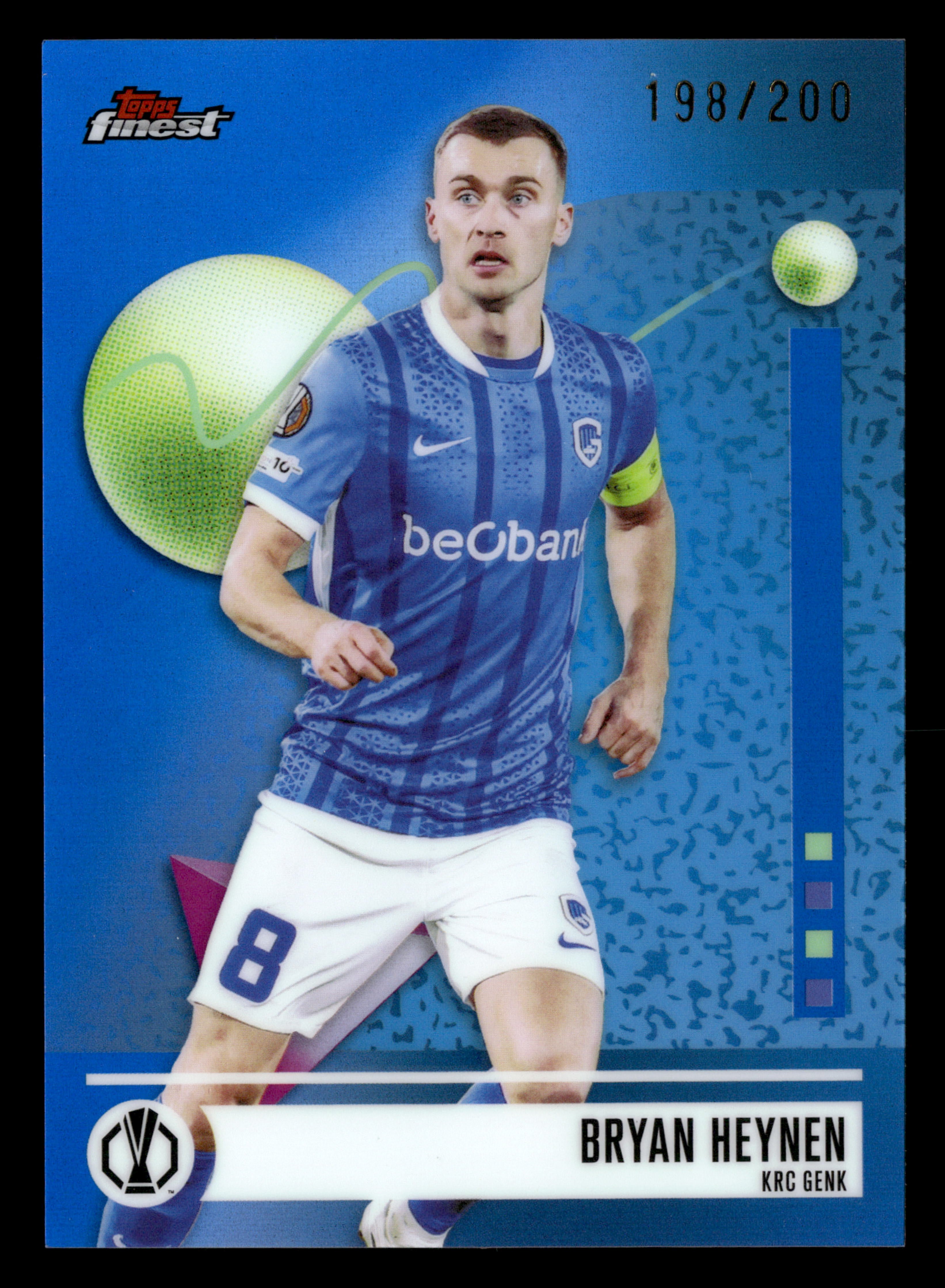 2025-26 Finest UEFA Club Competitions #187 Bryan Heynen Blue Refractor #/200
