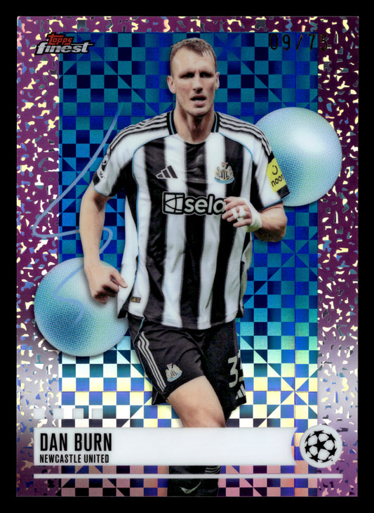 2025-26 Finest UCC #400 Dan Burn Blue Checkerboard Refractor #/75
