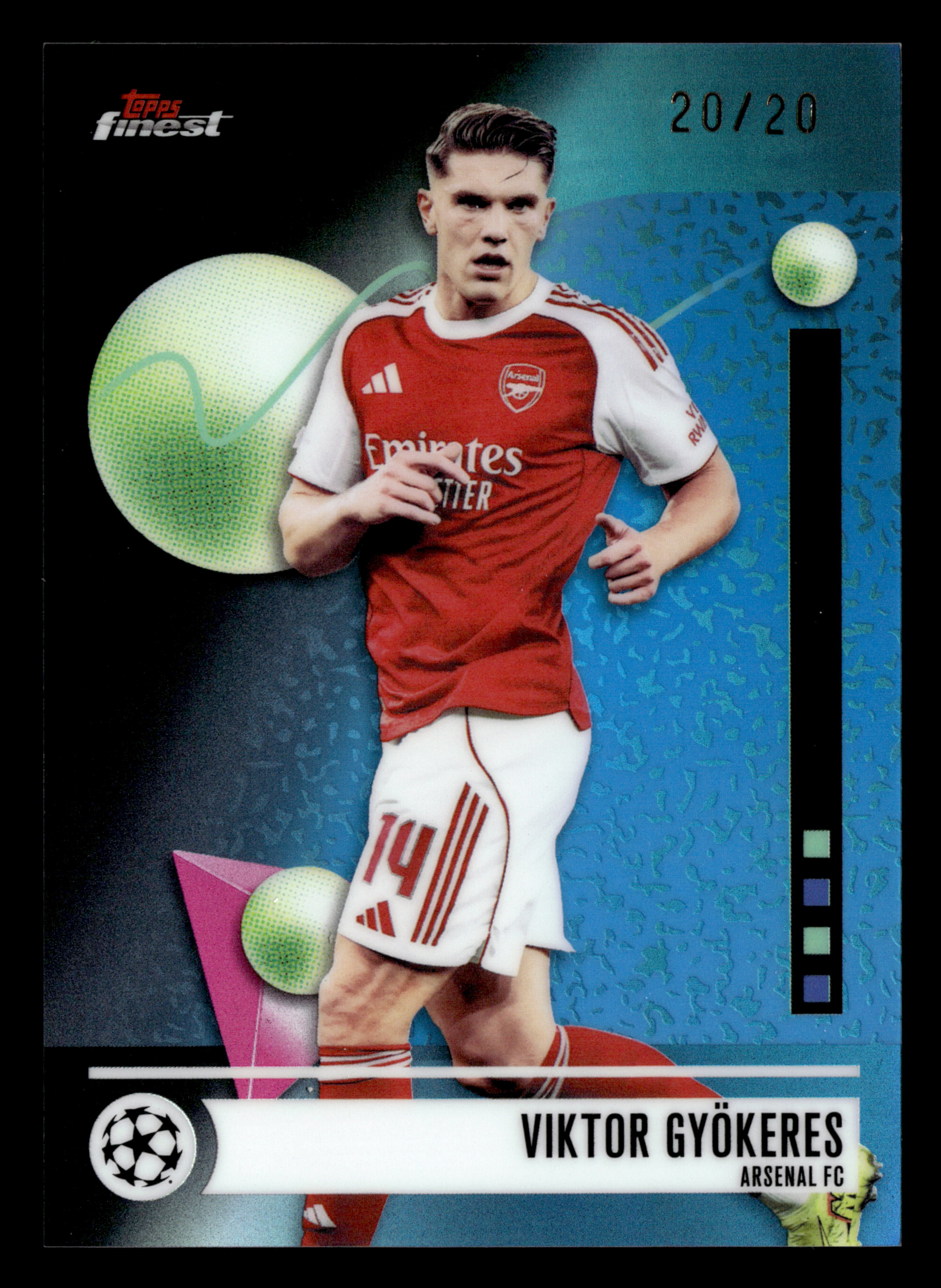 2025-26 Finest UEFA Club Competitions #14 Viktor Gyökeres Black Refractor #/20