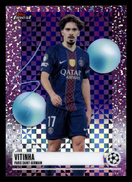 2025-26 Finest UCC #303 Vitinha Purple Checkerboard Refractor #/99