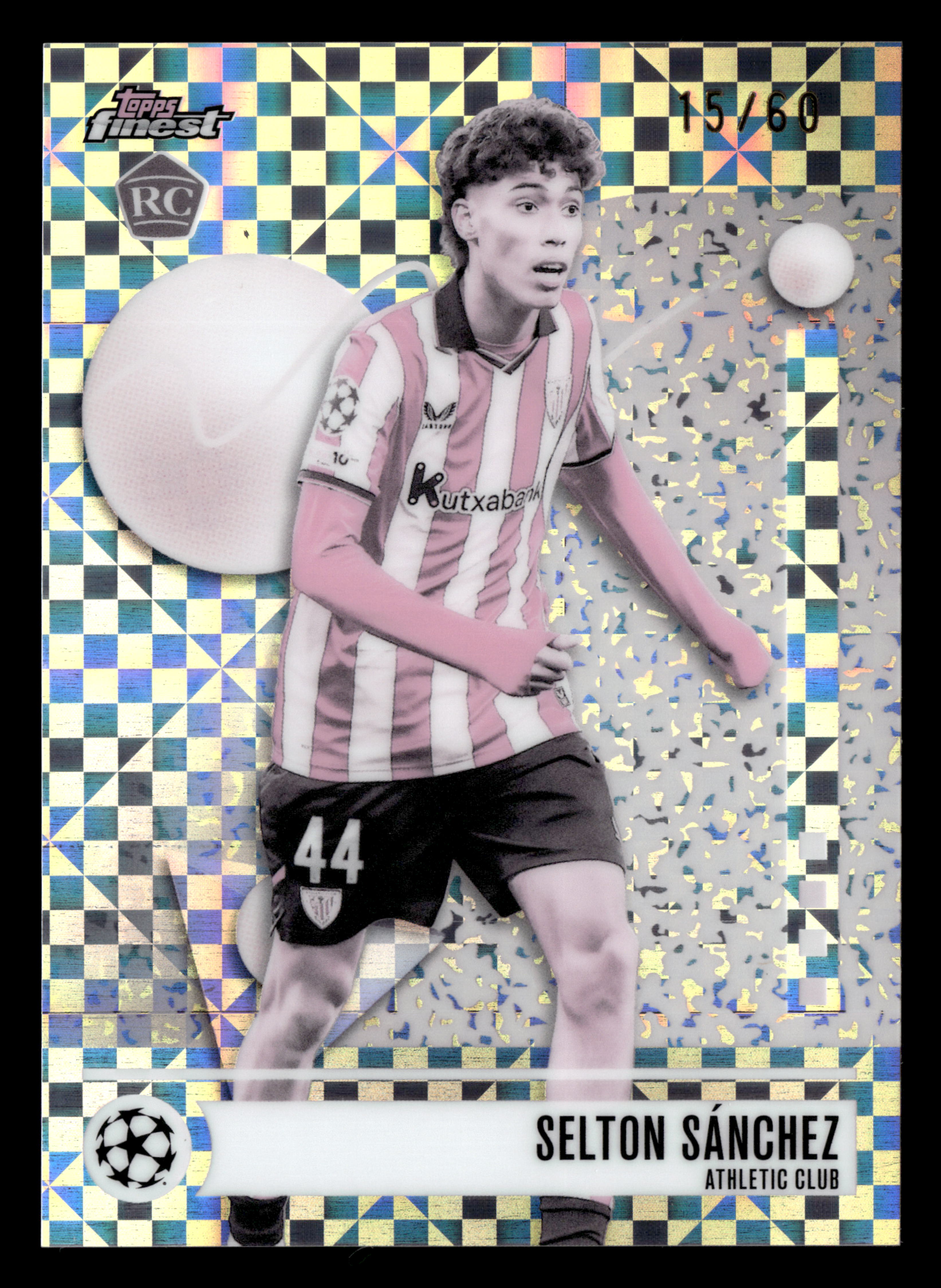 2025-26 Finest UCC #38 Selton Sánchez Pearl Checkerboard Refractor #/60