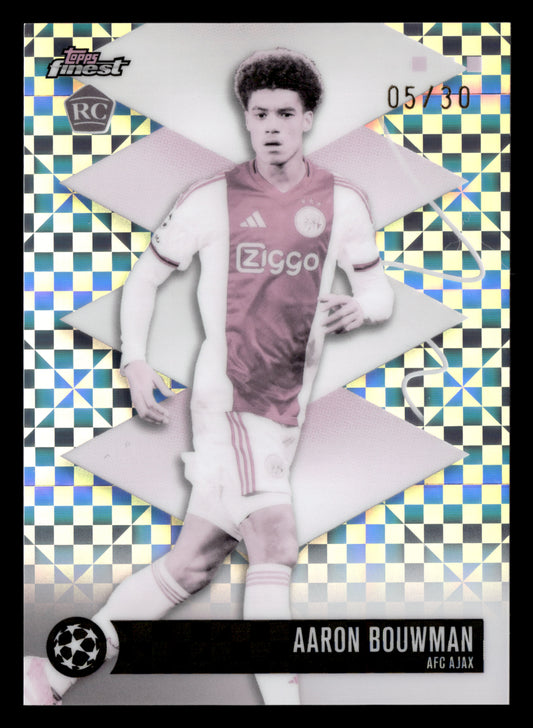2025-26 Finest UCC #480 Aaron Bouwman Pearl Checkerboard Refractor #/30