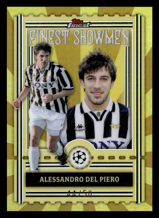 2025-26 Finest UCC #FS-18 Alessandro Del Piero FS Gold Refractor #/50