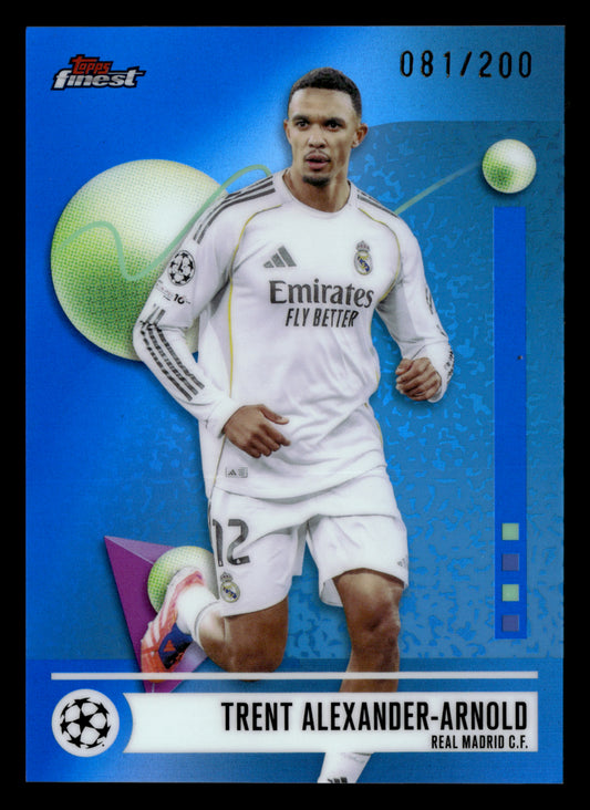 2025-26 Finest UCC #155 Trent Alexander-Arnold Blue Refractor #/200